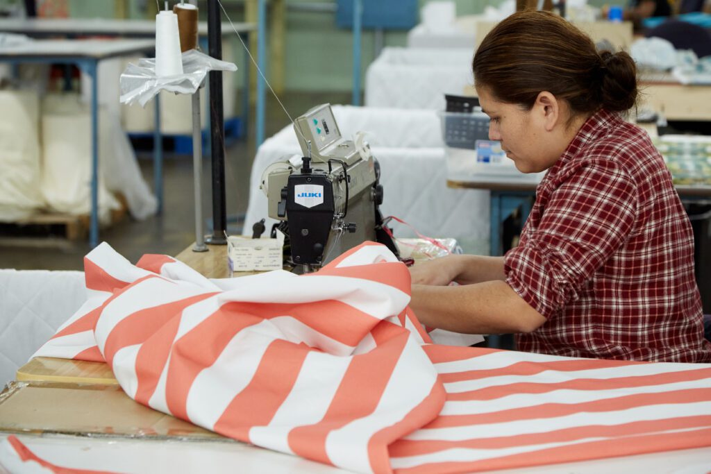 sewing machine operator custom cut and sew